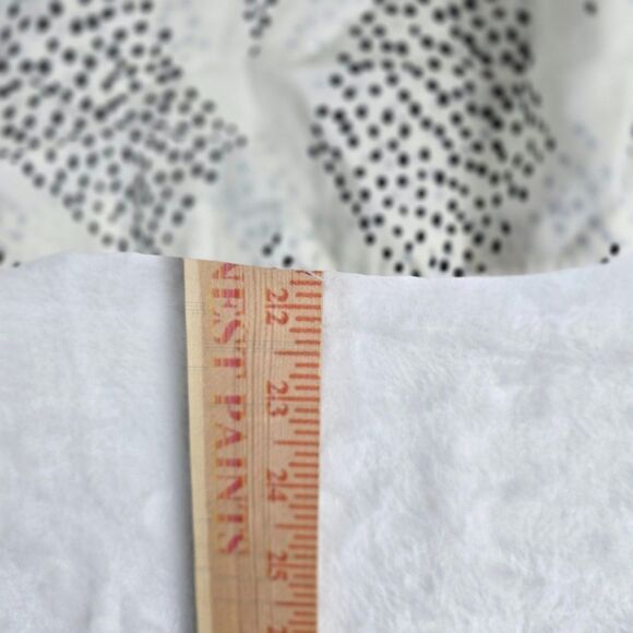 Madewell Shirred Balloon-Sleeve Top Women’s Large White Black Dot Cotton Boho - Picture 12 of 13